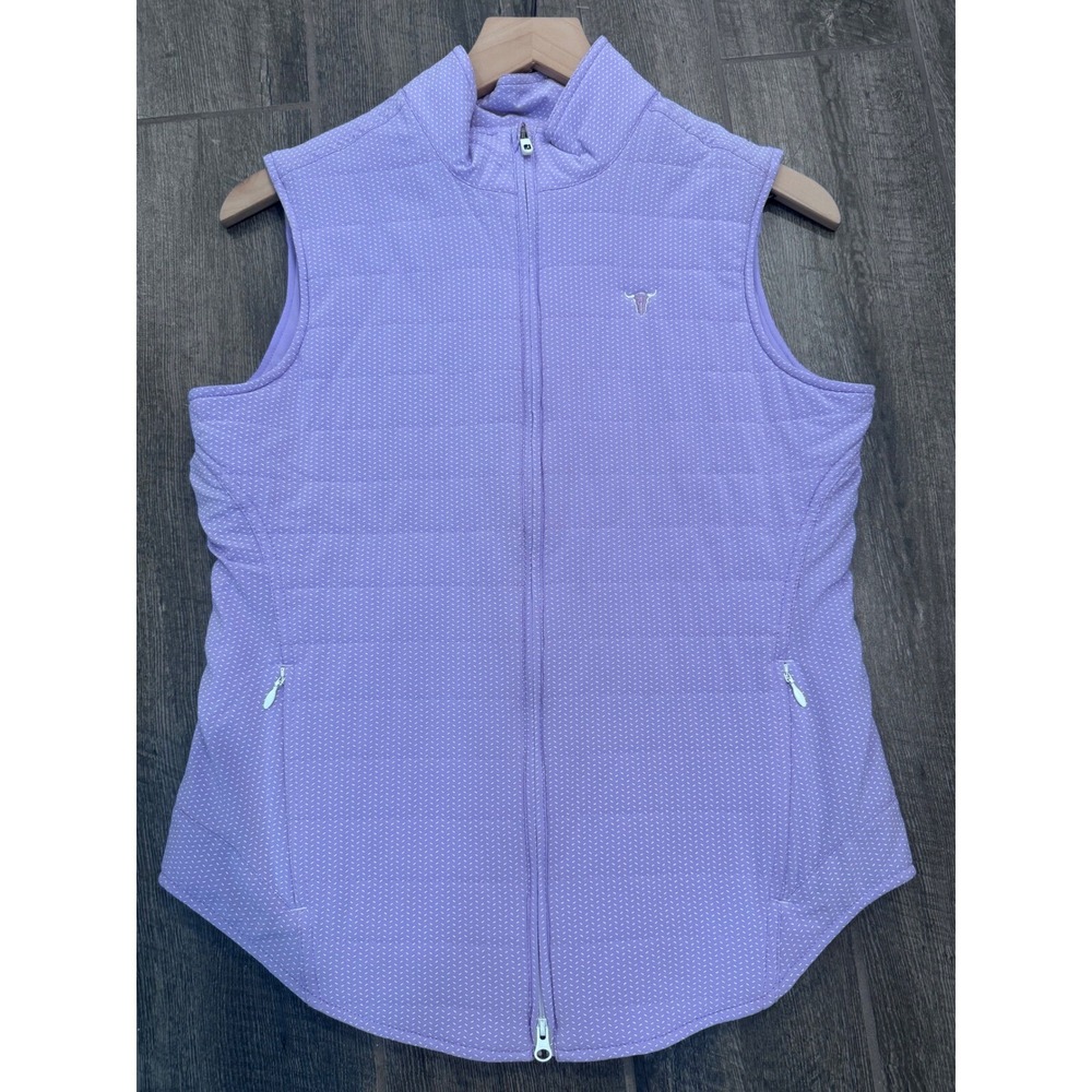 Footjoy Women's Thermo Series Thermolite Insulated‎ Woven Vest Small Purple Dot